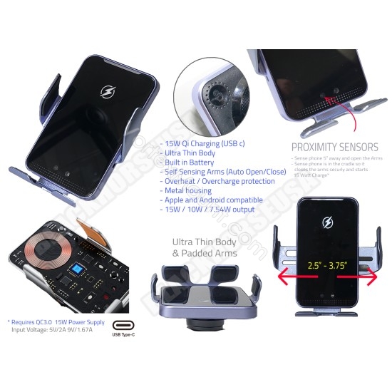 15W Wireless charging cradle