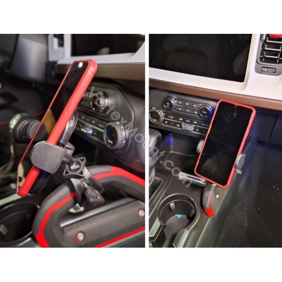 Ford Bronco Phone Mount - 1 button Easy Release